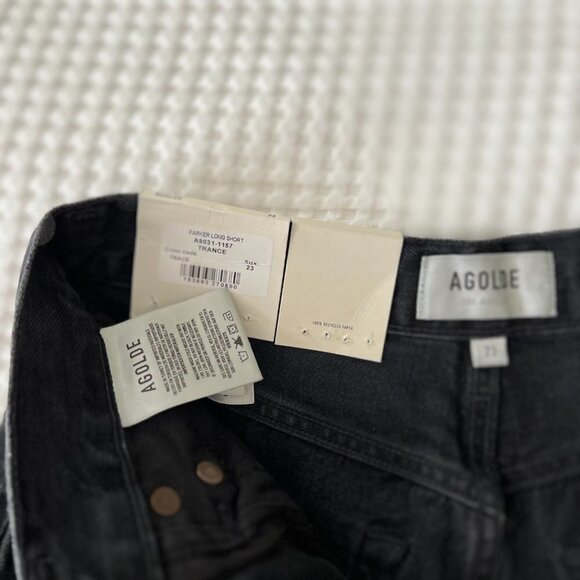 Agolde Black High Waist Women Shorts - Picture 11 of 11